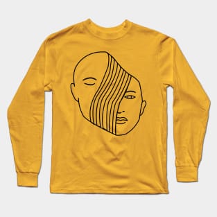 many faces for human Long Sleeve T-Shirt